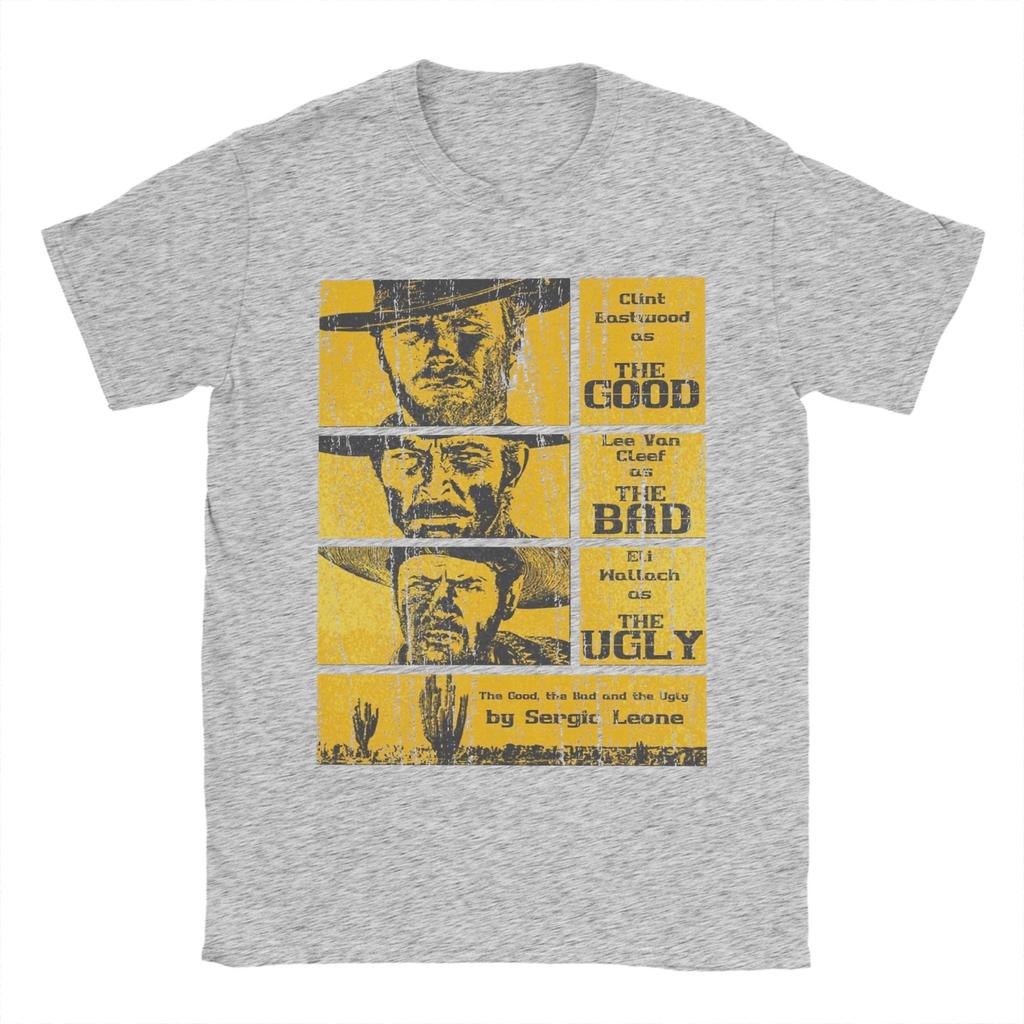 2026 New Edition Good Guy Bad Guy Ugly Guy Moviethemed Highquality Comfortable Casual Printed Mens Tshirt