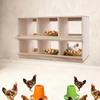 Wooden Chicken Laying Box, 6 Compartment 2-Tier Floorstanding with Egg Slot for Home/Breeding Farm