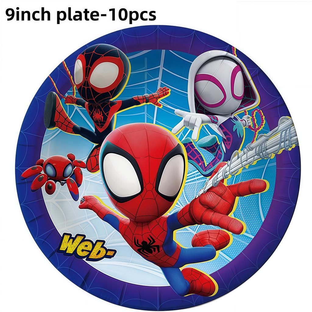 Spider Hero Birthday Party Decoration Plate Cup Banner Balloon Superhero Party Favors Baby Shower Decor Birthday Supplies Gift