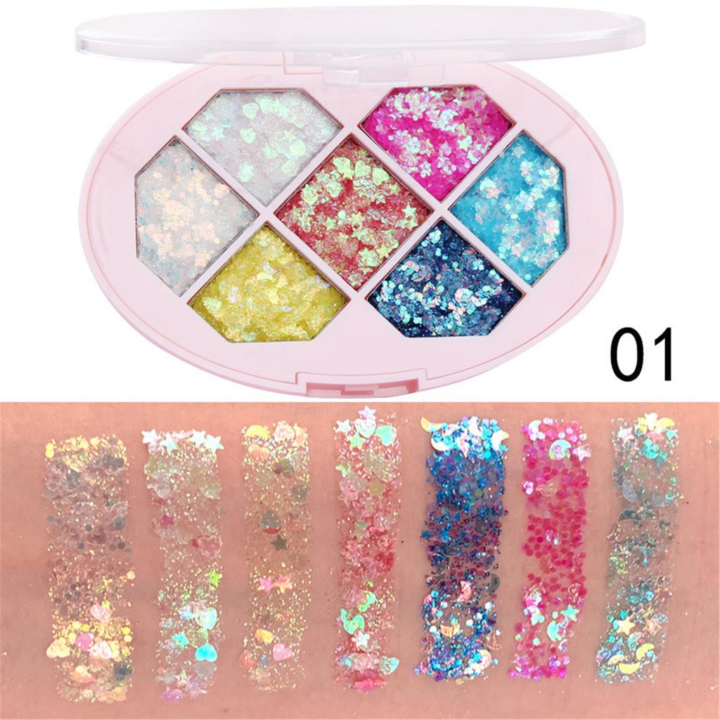glitter powder eyeshadow Five-pointed star moon diamond shards
