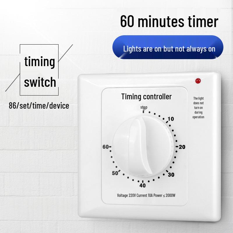 60-Minute 220V Timer Switch: Automatic Power Off for Water Pumps