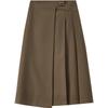 Shangdu Bila Women's Winter Linen Blend High-Waist A-Line Skirt