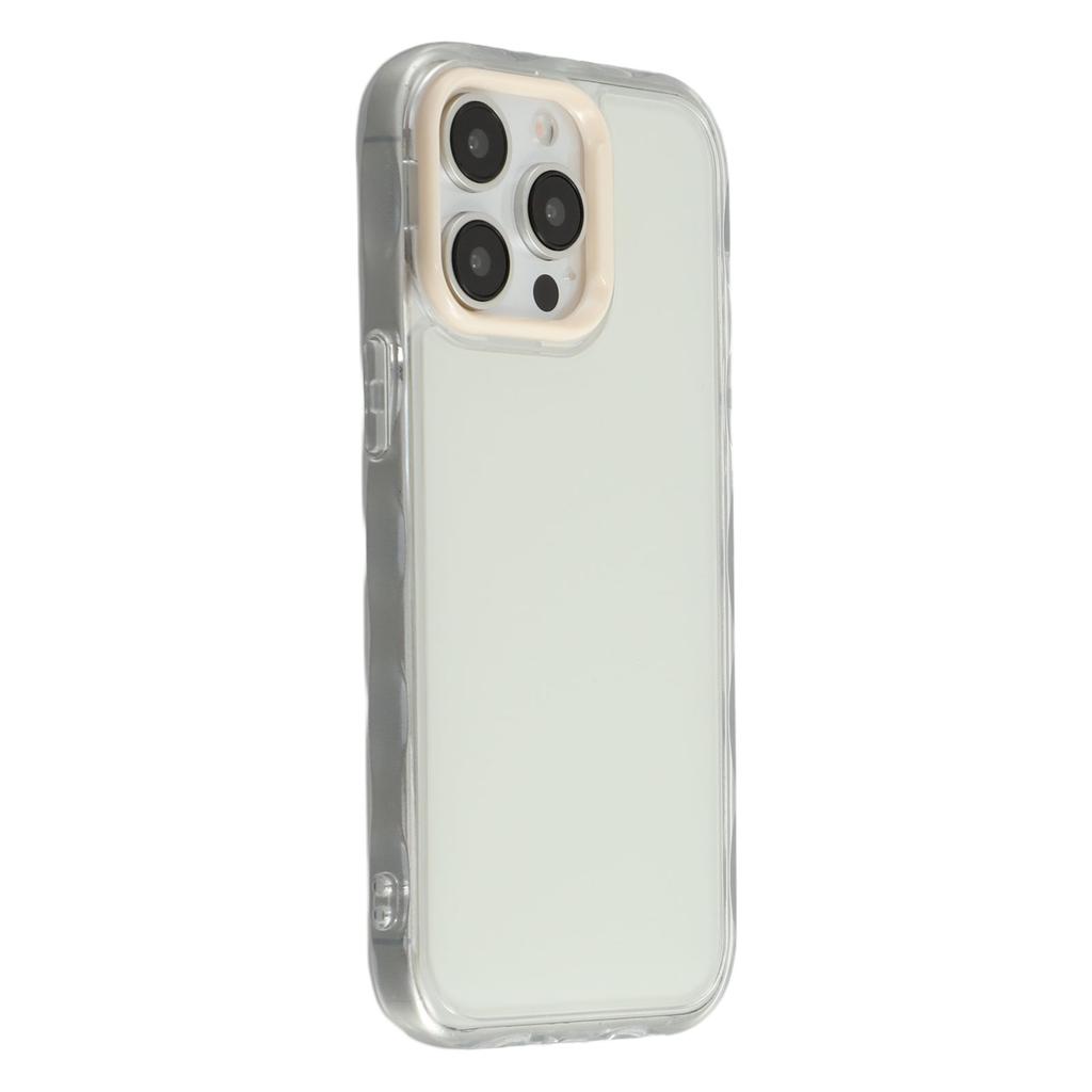 For iPhone 15 Pro Case Inner Wave Pattern TPU+Acrylic Phone Cover