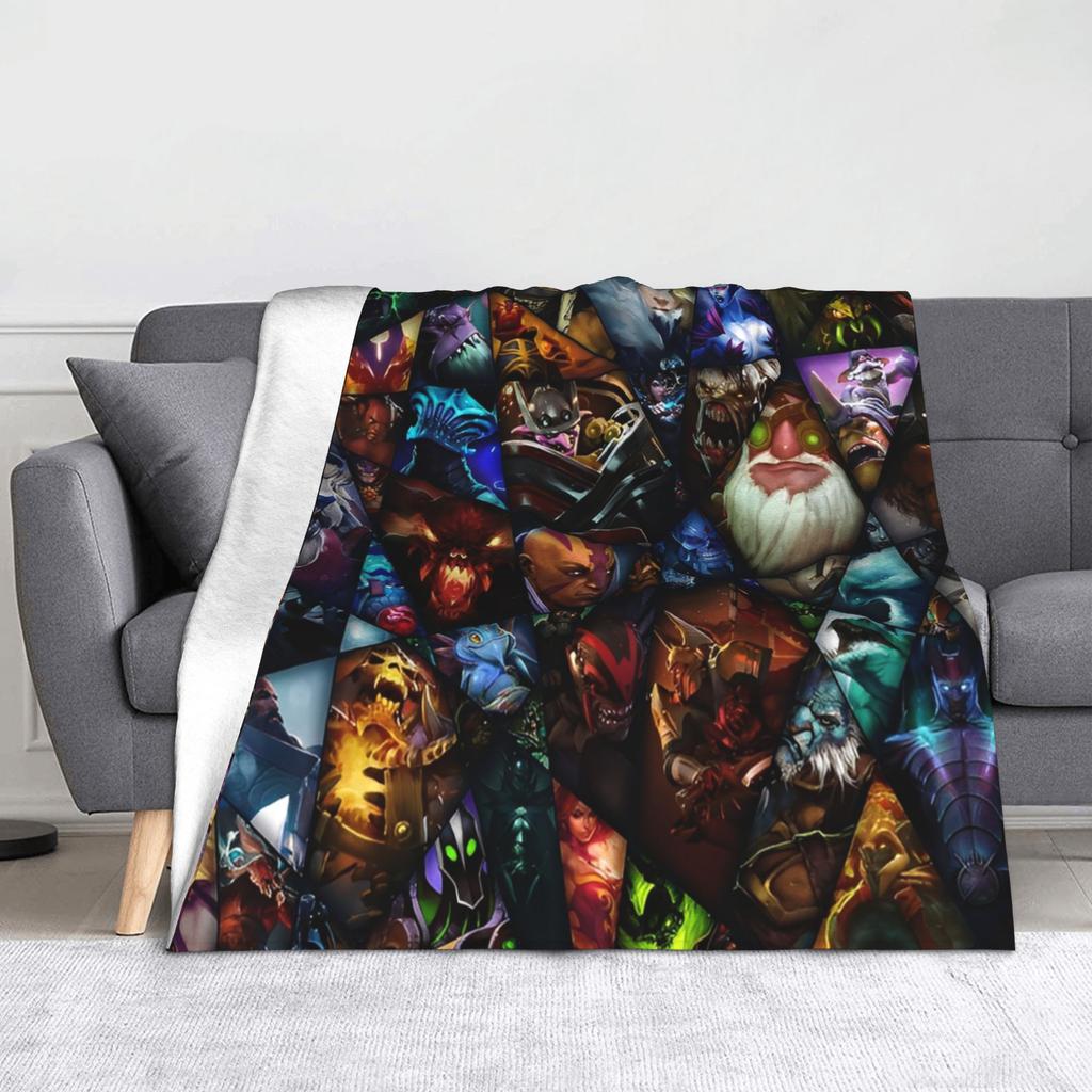 Dota Game Knitted Blanket  Fuzzy Throw Blanket Bed Sofa Decoration Ultra-Soft Warm Bedspreads