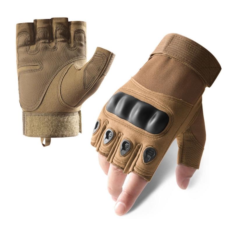 Nonslip Cycling Gloves Training Gloves Reinforced Finger Joint AntiVibration Padding Half Finger Gloves for Biking