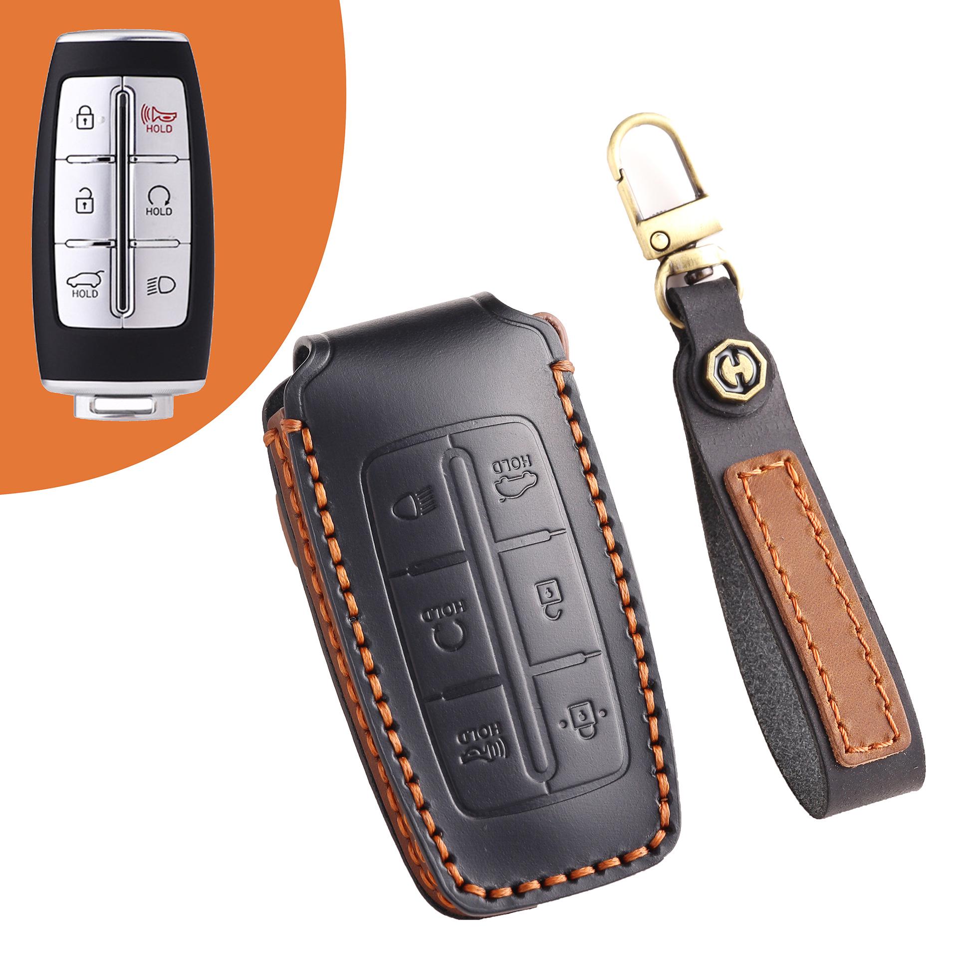 

Чехол для ключей Genesis Luxury из кожи: Высококачественный защитный чехол ручной работы