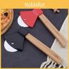 Steel Stainless Bamboo Handle Hatchet Pizza Tool Round Single Wheel Baking