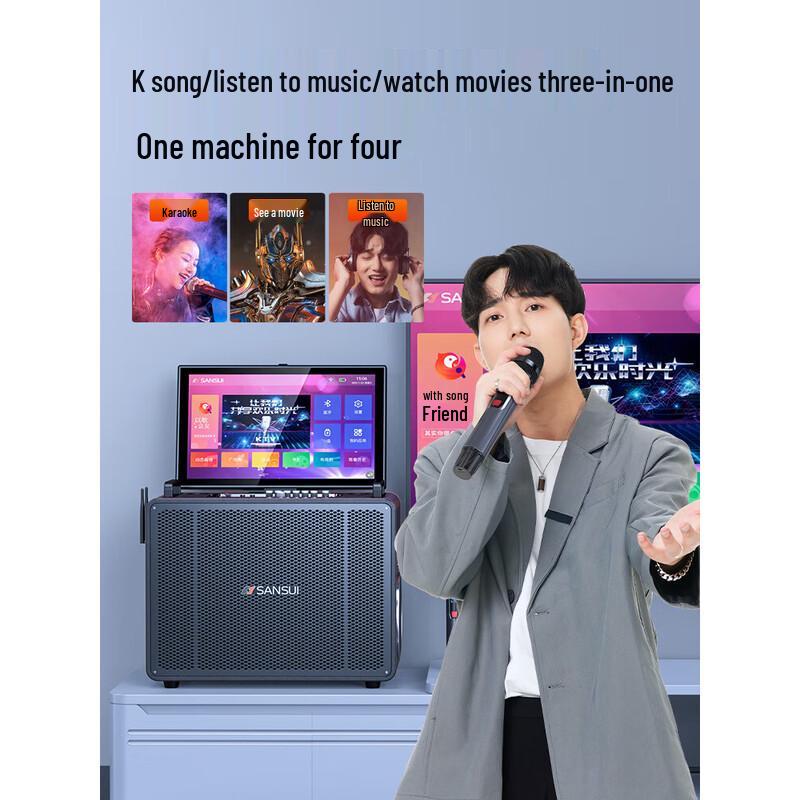 SANSUI C9 All-in-One Portable KTV Speaker System