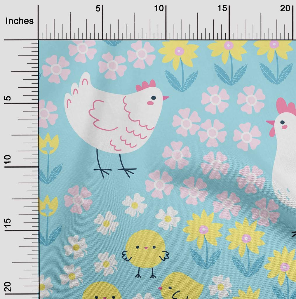 oneOone Bavlněný popelín arktická modrá látka Kawai šití řemeslné projekty potisky látek podle yardu 42 palců