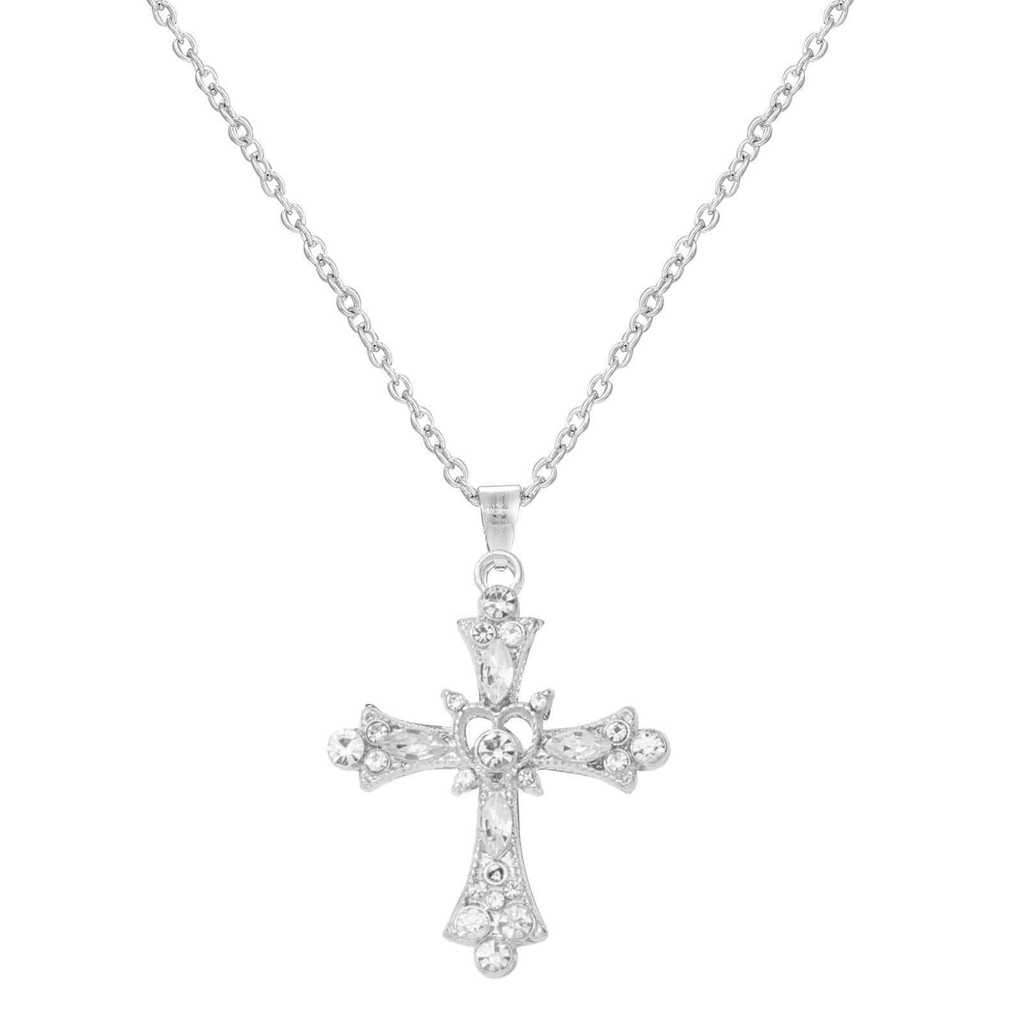 Animal Zodiac Cross Pendant Necklace With Alloy Material For Women