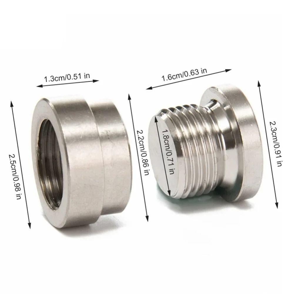 Stainless Steel O2 Sensor Plug M18 Thread Lambda Sensor Nut Oxygen Mounting Bungs  Exhaust System