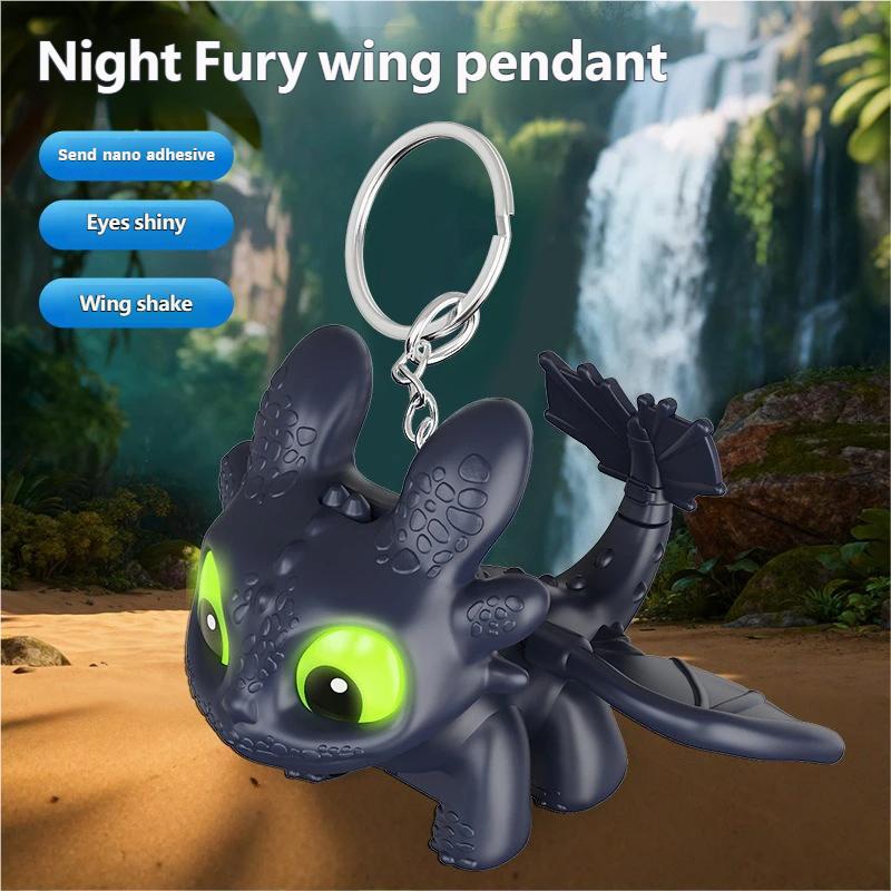 Schwarzer Fliegender Drache Serie Schlüsselanhänger Dekorative Anhänger,Autozubehör,Innen Rückspiegel Dekoration,Weihnachtsbaum,Taschen Und Niedliche Schlüsselanhänger