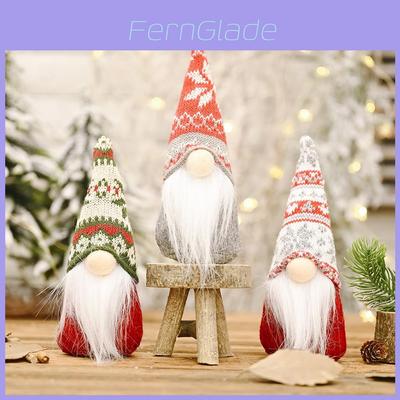 Christmas Fairy Snowflake Knit Hat Forest Elder Figurine Decorative Gift For Holiday Decor