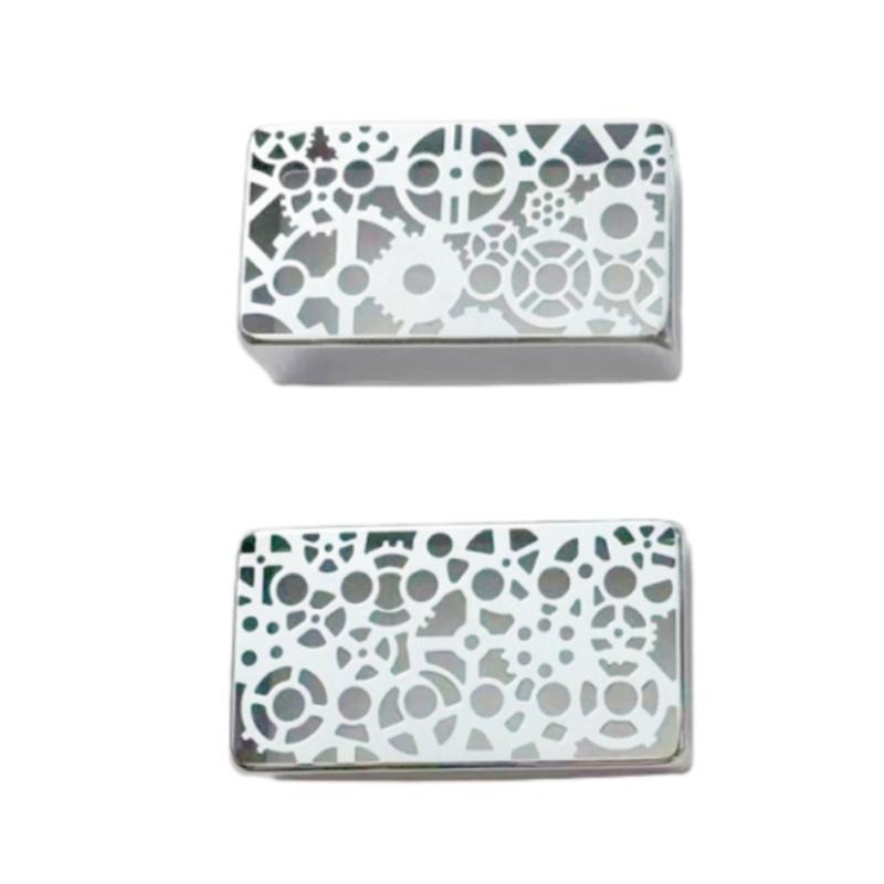 

Guitar Pickup Cover Exquisites Carving Metal Pickup Cover Metal Metal Humbuckers Cover Electric Guitar Accessories серебряный