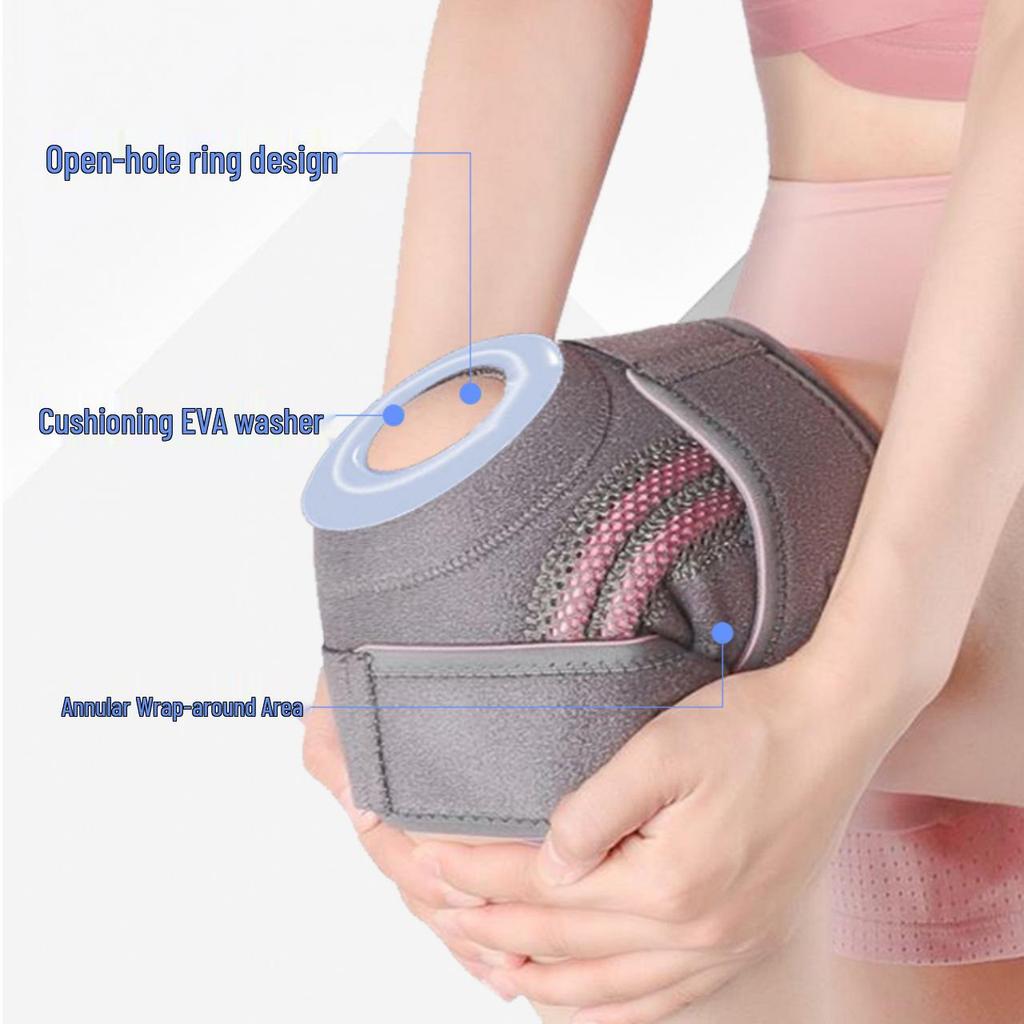 Breathable Open-Patella Knee Brace with Silicone Spring Meniscus Support