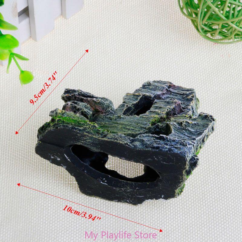 Aquarium Ornament Rock Mountain Steinhöhle Aquarium Dekoration Kleine Gelände Landschaft Zubehör für Reptil