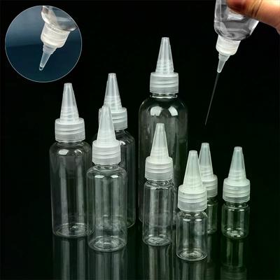 Transparente 3-100ml Leere Tropfflasche Kunststoff Nachfüllbare Düse Tropfer Mit Kappe Quetschflasche Tattoo-Pigment-Tintenbehälter
