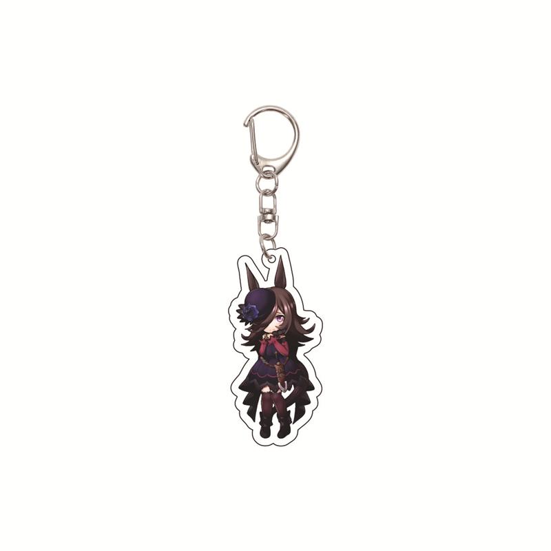 6CM Cute Anime Pretty Derby Shuttle Mejiro Mcqueen Symboli Rudolf Kawaii Acrylic Keychain Game Jewelry Cosplay Props