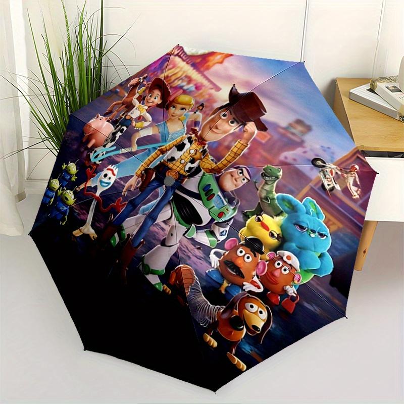 

1pc Woody and Friends Toy Story Pattern Automatic Umbrella is Fashionable and Good-Looking, a Portable 3-Fold Umbrella, Suitable for Travel