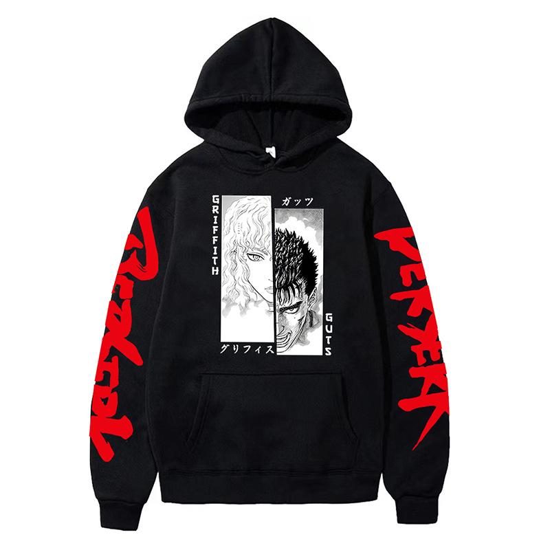Anime Berserk Hoodies Men Japanese Manga Printed Harajuku