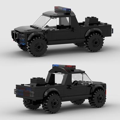 MOC Police Pickup Truck Mini Van City Tool Car Power Sets Building Blocks Bricks Vehicle Technique Kids Toys Boy