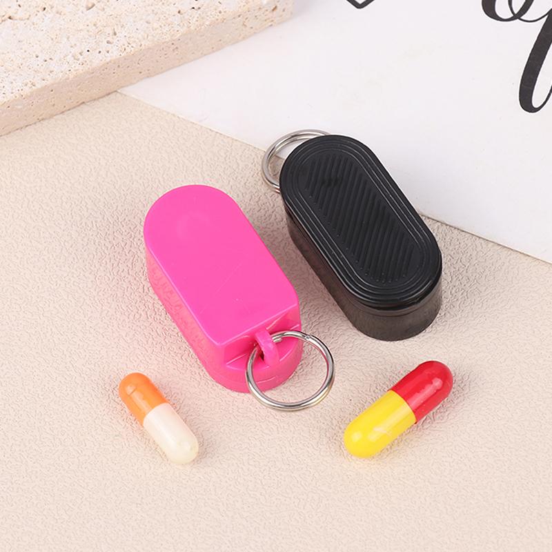 Travel Pill Case Pill Organizer Medicine Organizer Portable Mini Pill Box Keychain Pill Box Magnetic Slide To Store Pills