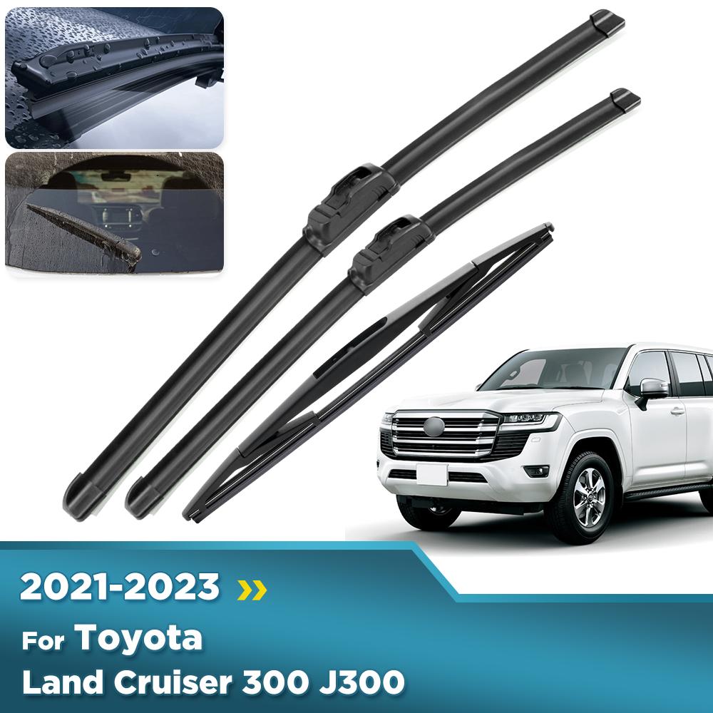 For Toyota Land Cruiser 300 J300 2021-2023 2022 Wiper Front & Rear Wiper Blades Windshield Windscreen Window Brushes 24"+22"+12