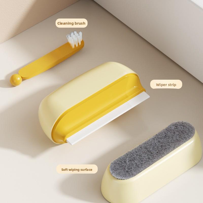 Three-in-One Cleaning Brush Set - Multi-functional Household Gap Brush for Kitchen Countertops and Dish Scraper