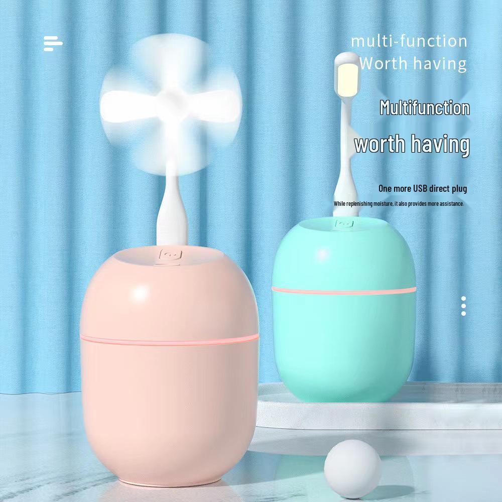 Umidificator USB Silențios Picătură Ou: Design Compact pentru Acasă și Mașină, LED Colorat, Debit Mare de Ceață
