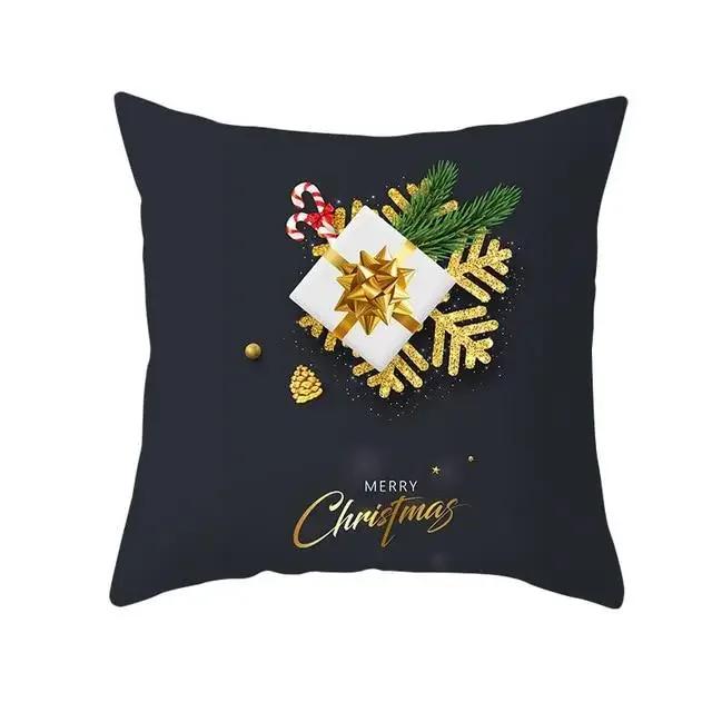 Home Decoration of Golden Deer Christmas Tree Santa Santa Pillow House Cushion Sofa Cushion Cushion Cushion Decoración Navideña