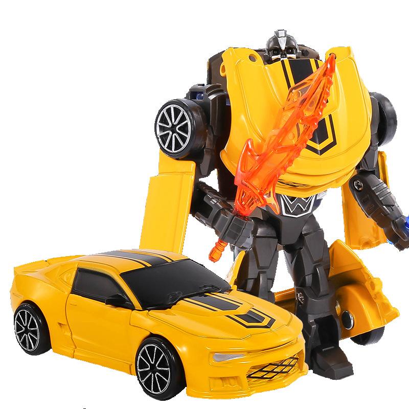 Shapeshifting Toy Model Car Robot Bumblebee Figure Diamond Alloy Toy Car Stall Boy