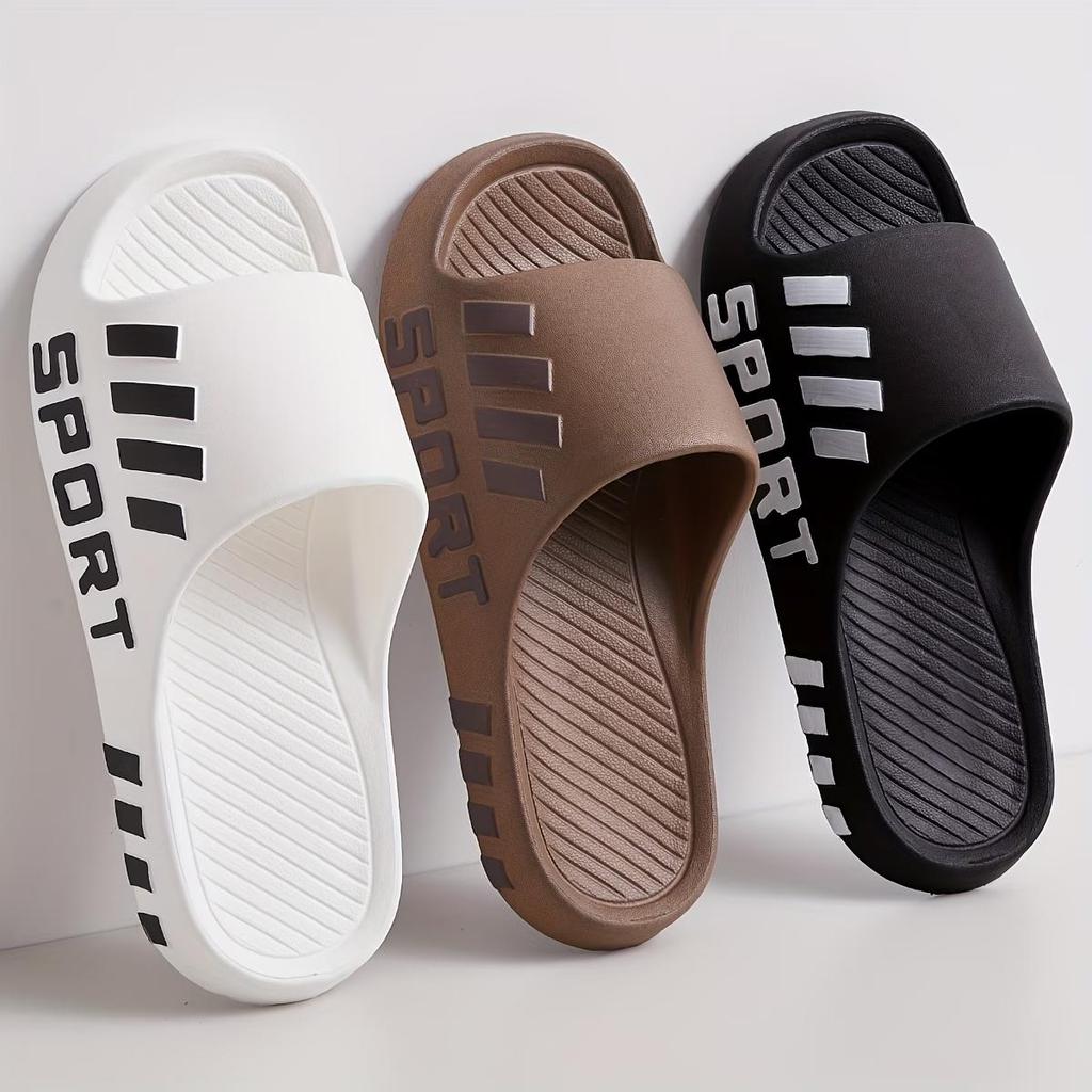 Men's Stylish Sports Flip-flops, Indoor Non-slip Couple Slippers, Casual and Comfortable EVA Material Slippers