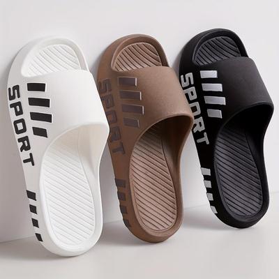 Men's Stylish Sports Flip-flops, Indoor Non-slip Couple Slippers, Casual and Comfortable EVA Material Slippers