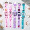 Dual Movement Display Frequency Silicone Cartoon Watch Student Party Girl Quartz Children's Watch Luminous Luminous Decoration