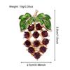 Rhinestone Grape Brooch Pin Zinc Alloy KC Gold Plated For Clothes Scarf Bag Decoration