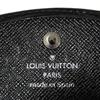 Used LV Logo Embossed Black Card Case with Gusset, Bifold, Epi Noir, 12564 Porte Monnaie Simple M63412 7943, Unisex