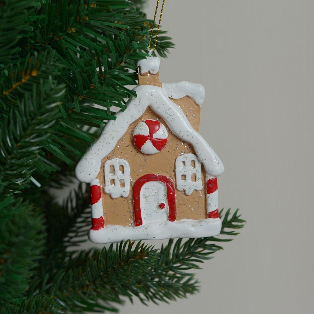 Snowflake Donut Christmas Tree Ornaments Small Christmas Decoration Resin Christmas Cottage  Party