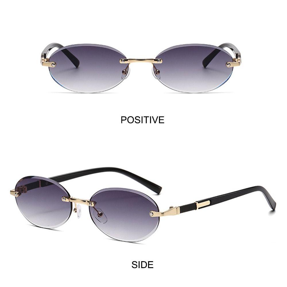 Street Style Oval Frame Sunglasses Cut-Edge Y2K Eyewear Trendy Punk Shades  for Women