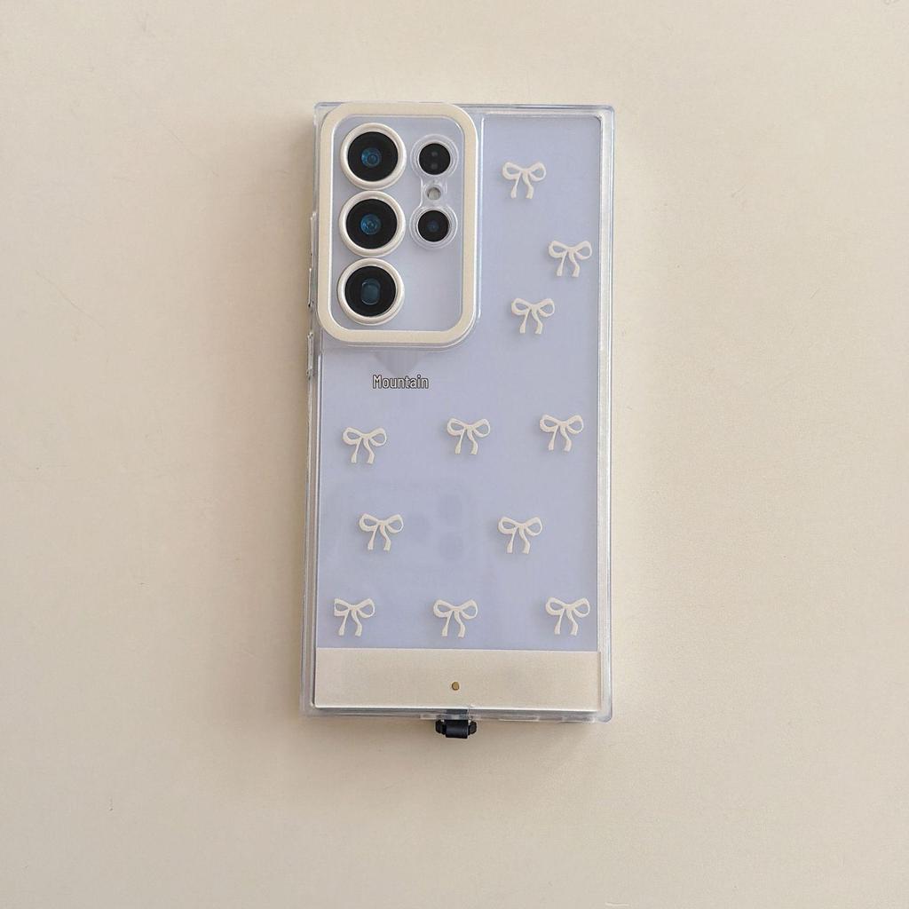 Cross Butterfly Bow Call Flash Case for Samsung S25Ultra - A56/A36/S26 Voice Control Drop-Proof Women's Case
