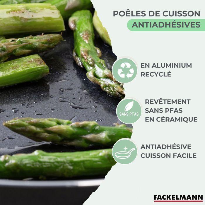 Set de 2 poêles - FACKELMANN - Brandao - Antiadhésives céramique - 24 et 28 cm