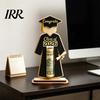 Wooden Cash Holder Graduate Cap and Gown Wallet Solid Wood Bachelor's Uniform Shape Graduation Money with Class of 2026 Logo Detachable Base Ornament