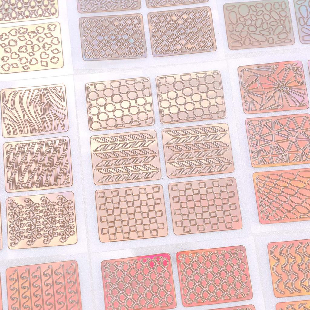 Nail Art Stickers Hollow Transfer Decals 24 Sheet Set High Quality PVC Material Elegant Fashionable   Manicure Accessories For Women Girls Decorati