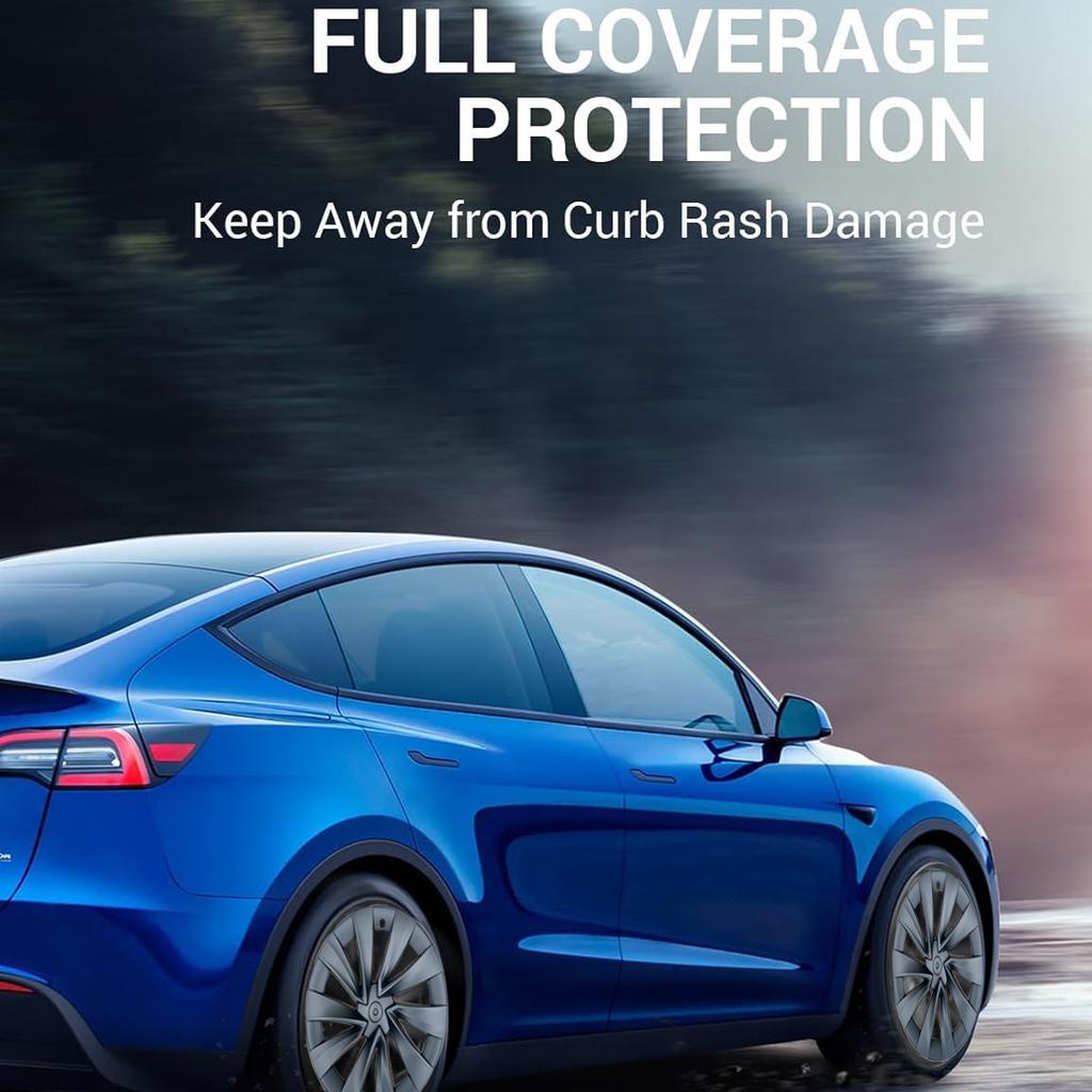 Wheel Covers for 4pcs Model Y Juniper 2025 Wheel Cover 20 Inch Wheel Trim Covers Tesla Accessories Wheel Rim Protector Cover