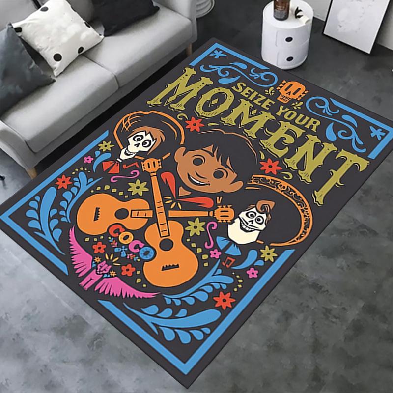 Office Rug Seize Your Moment, Coco Theme 3D Printed Anti-Slip Rug-Machine Washable for Living Room