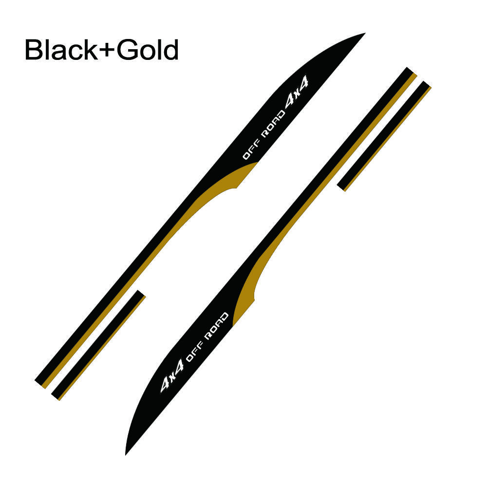 2PCS Car Side Door Stickers For Toyota FORTUNER 4x4 Off Road Cool Graphic Styling Tuning Auto Accessories Vinyl Film Decals