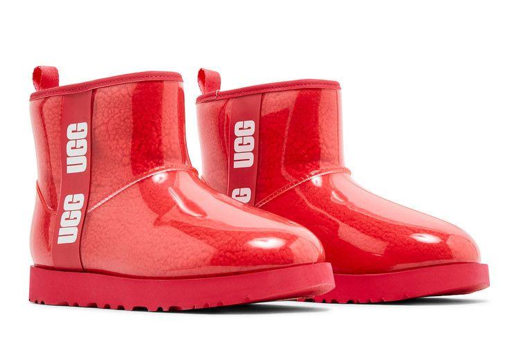 Women's Boots UGG Classic Clear Mini Boot Hibiscus Pink (Women's) Hibiscus Pink/White