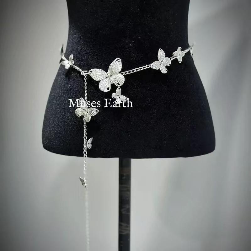 Taillenkette Kollektion~ Halskette mehrlagige Perlen-Taillenkette Brustkette Hofessen Schulterkette leichter Luxus Bein Kette einzigartiges Halsband