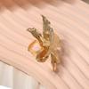 European and American style exaggerated flower fashion simple wind live ring temperament floral niche design high-end women's models