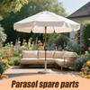 Patio Umbrella Parts Space-saving Parasol Parts Hand Cranked Long-Lasting Middle Column Umbrella For Balcony Pool Picnic Terrace