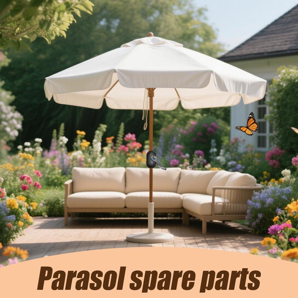 Patio Umbrella Parts Space-saving Parasol Parts Hand Cranked Long-Lasting Middle Column Umbrella For Balcony Pool Picnic Terrace